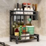 Stainless steel non-slip spice storage - رف تخزين التوابل من الفولاذ المقاوم للصدأ