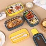 Lunchbox en inox 2 étages - علبة الطعام إنوكس