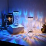 Lampe Humidificateur Crystal Rose 2-en-1 - ابجور وفواحة كرستال مع إضاءة ماسية