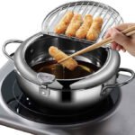 Friteuse Japonaise Inox avec Thermomètre – مقلاة يابانية من الإنوكس مع مقياس حرارة