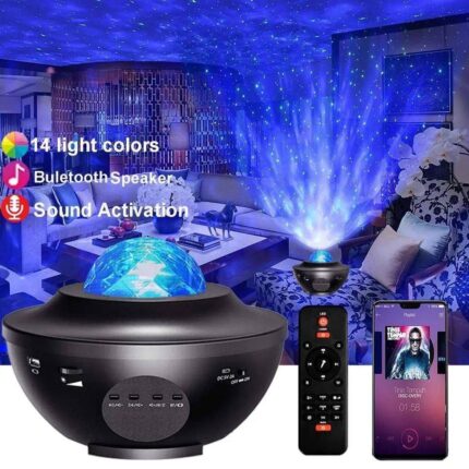 Projecteur Étoilé Galaxy avec Haut-parleur et Télécommande - عارض النجوم جالاكسي مع مكبر صوت وجهاز تحكم عن بعد